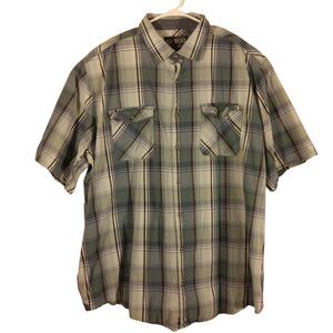 Legend One pearl snap shirt mens 3XLT 3XL XXXL TALL blue plaid short sleeve west